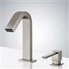 Fontana Commercial Brushed Nickel Touch Less Automatic Sensor Faucet & Manual Soap Dispenser